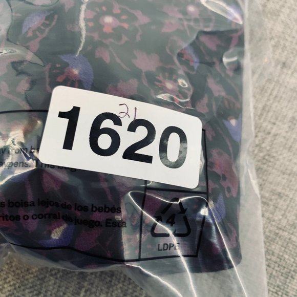 American Eagle Outfitters Purple Floral Blouse Cinched Waist Short Sleeve XS - Picture 11 of 11